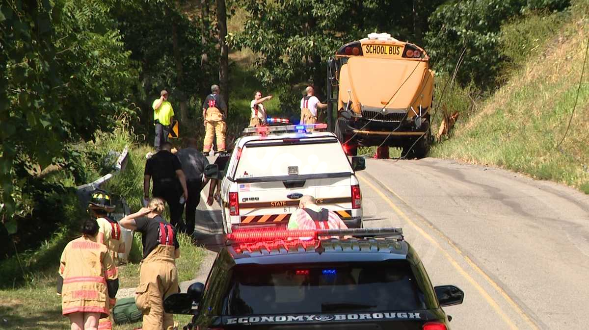 First responders at site of Aliquippa football team bus crash in Beaver