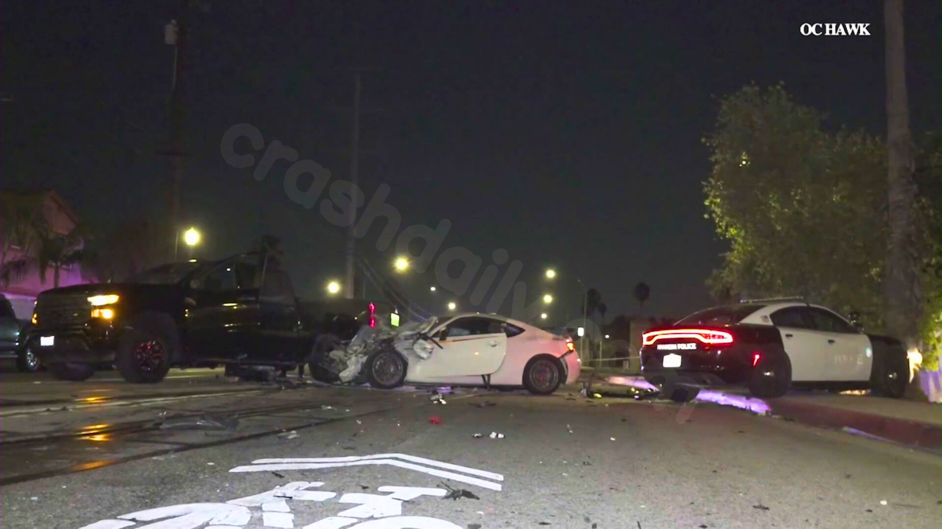 Anaheim police chase ends in 3-car collision with law enforcement vehicle