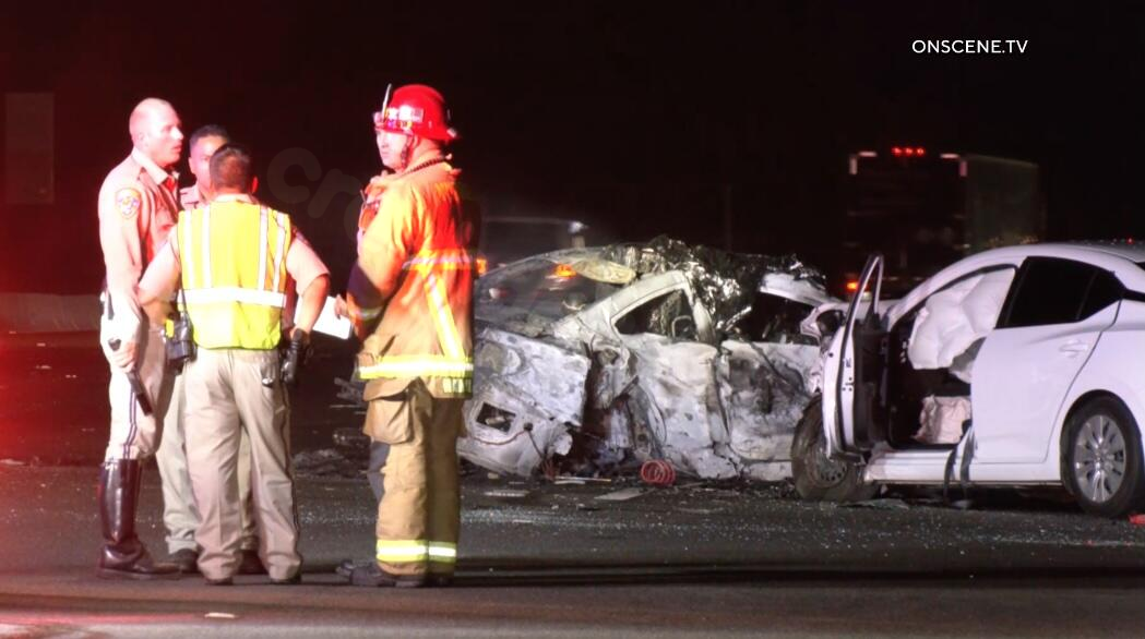 Deadly crash on I-15 in Temecula as BMW jumps median; driver survives
