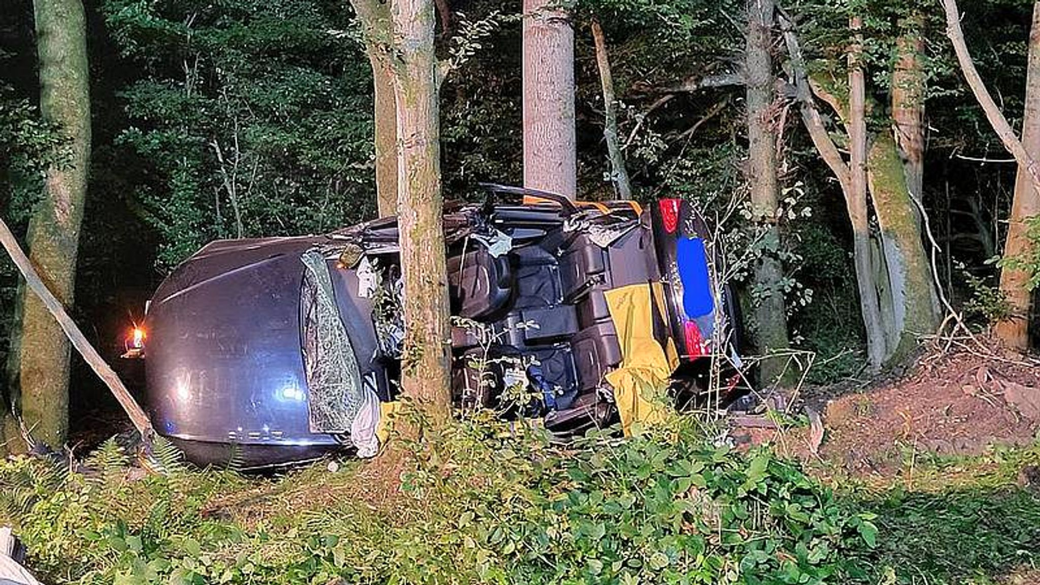Four individuals deceased in German car crash.