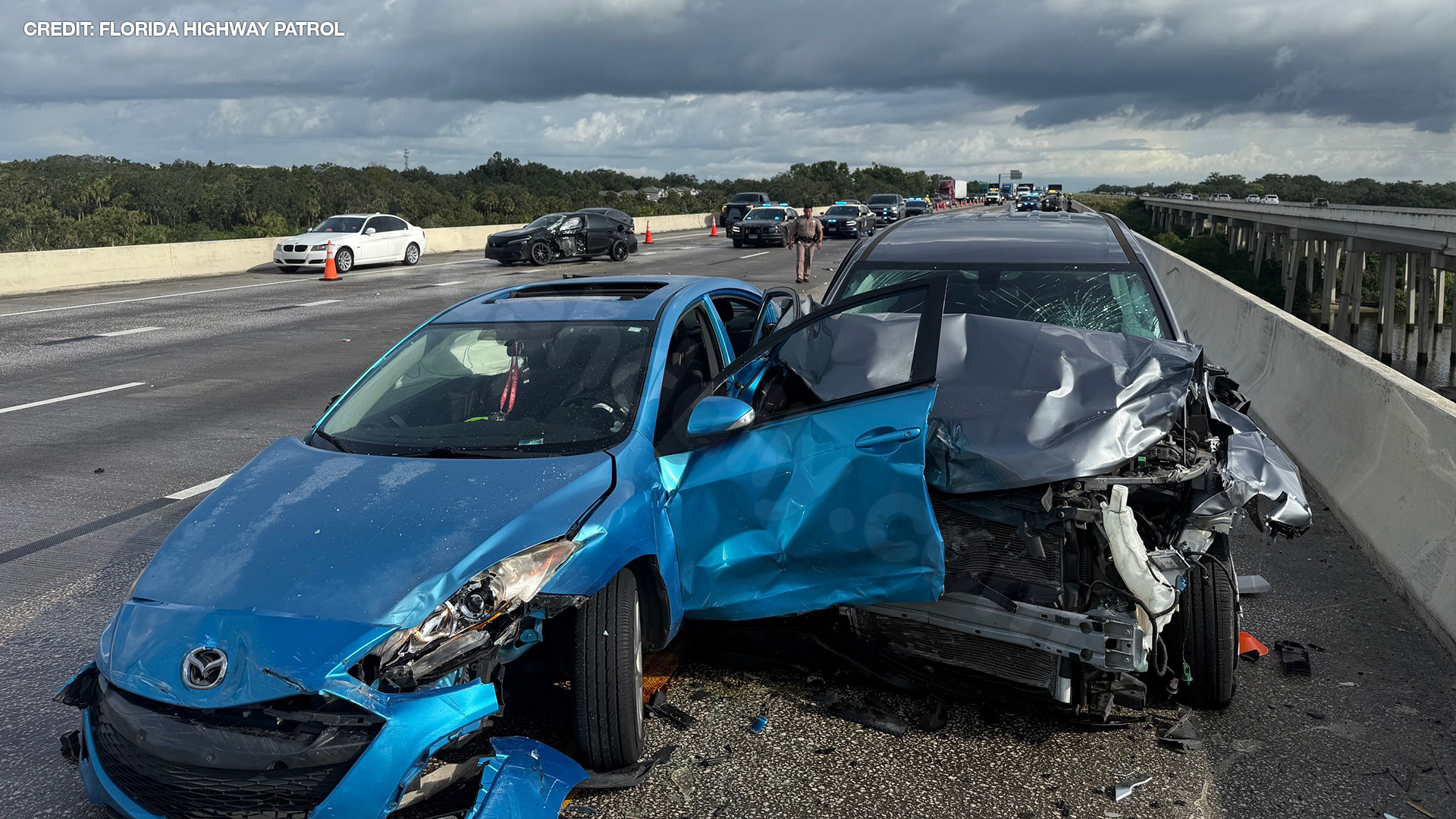 I-75 Southbound Traffic Blocked by Major Crash in Gibsonton