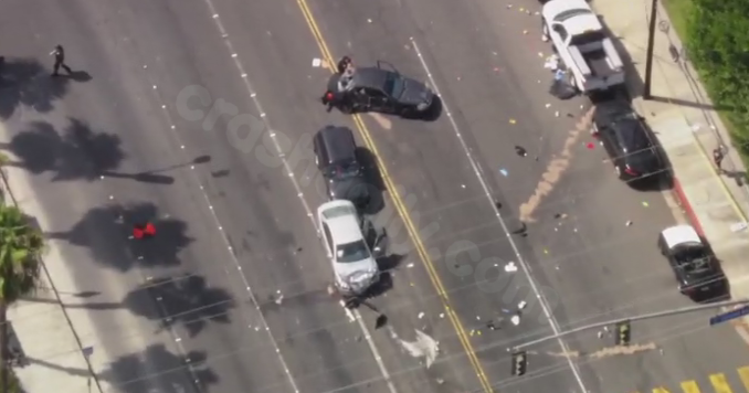 Man severely injured in Anaheim car accident while reportedly fleeing initial collision, violating traffic signal