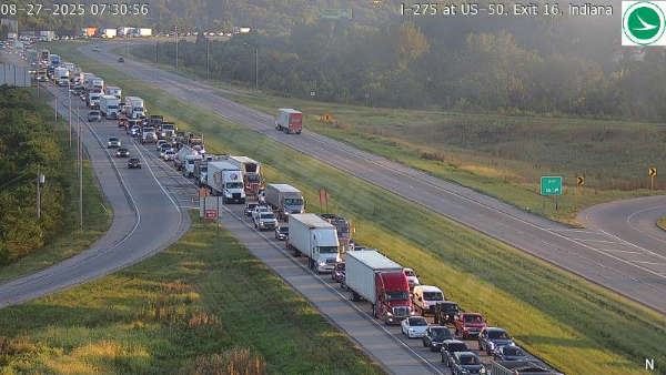 Traffic Jam on I-275 due to Accident at Carroll Cropper Bridge