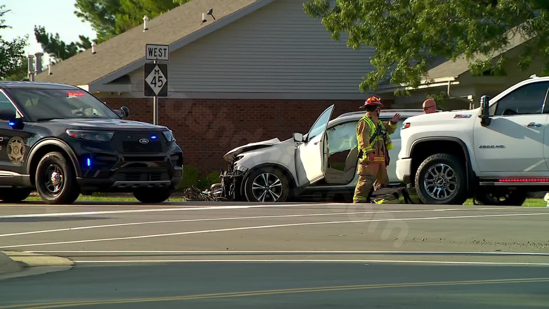 Crash on Lake Michigan Drive injures 4, closes road