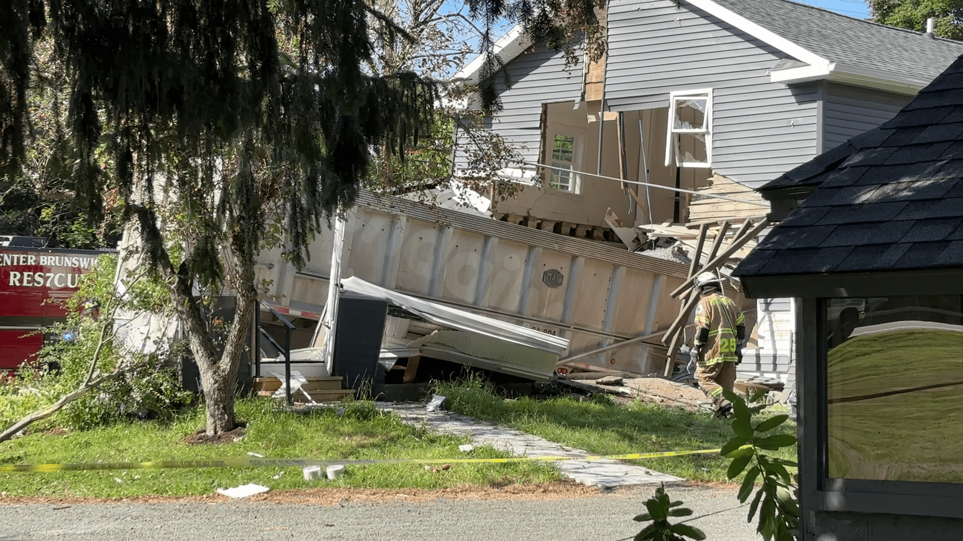 Fatal Accident: Truck Collides with House in Brunswick