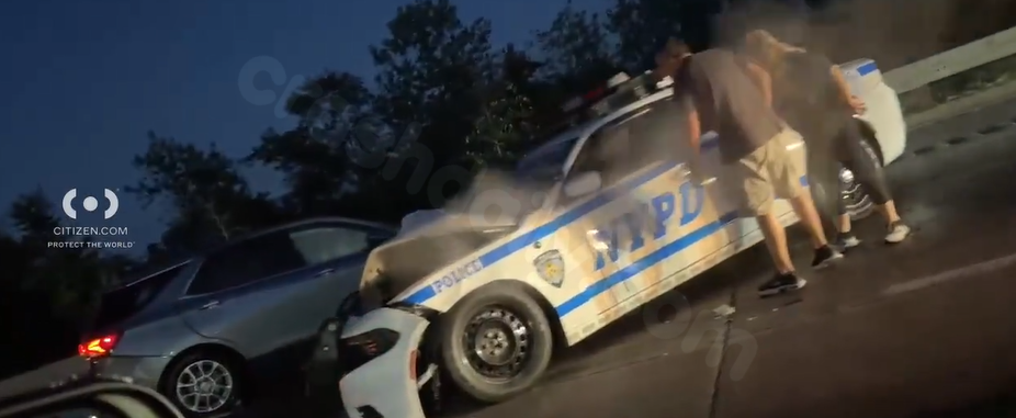 Police officer collides with stopped car on Belt Parkway: NYPD