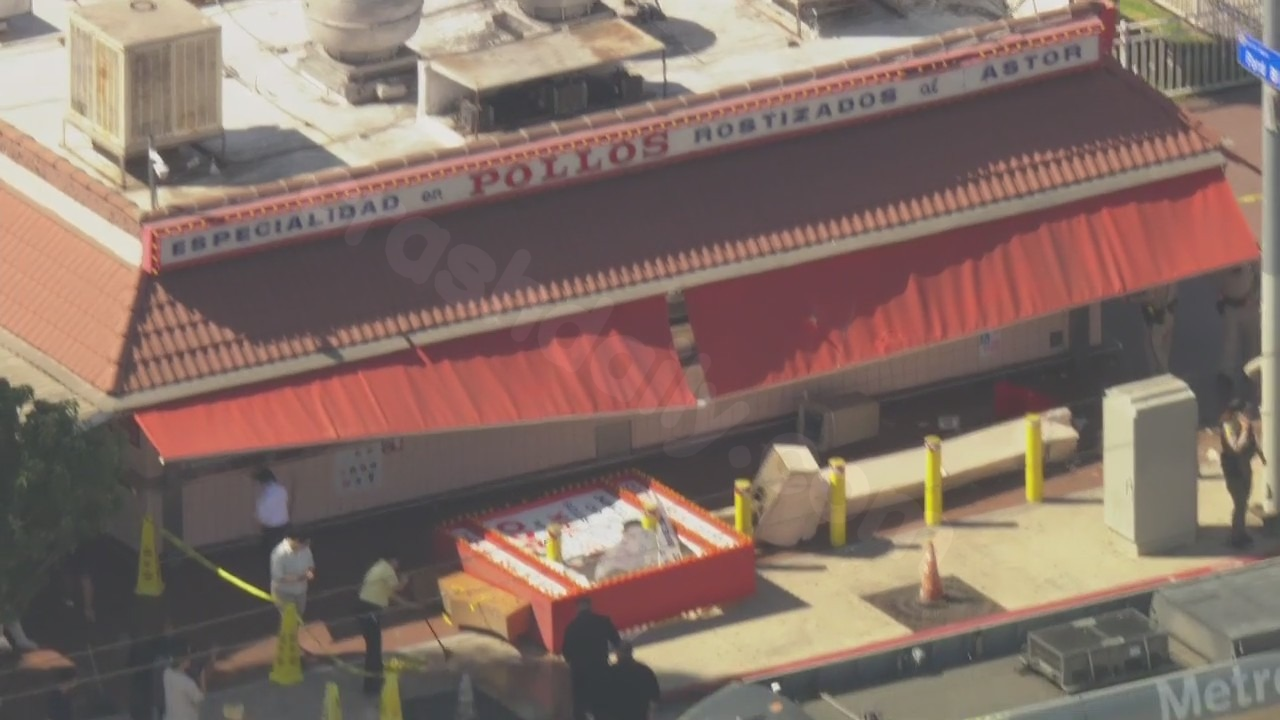 Vehicle slams into iconic East LA King Taco after hitting Metro train