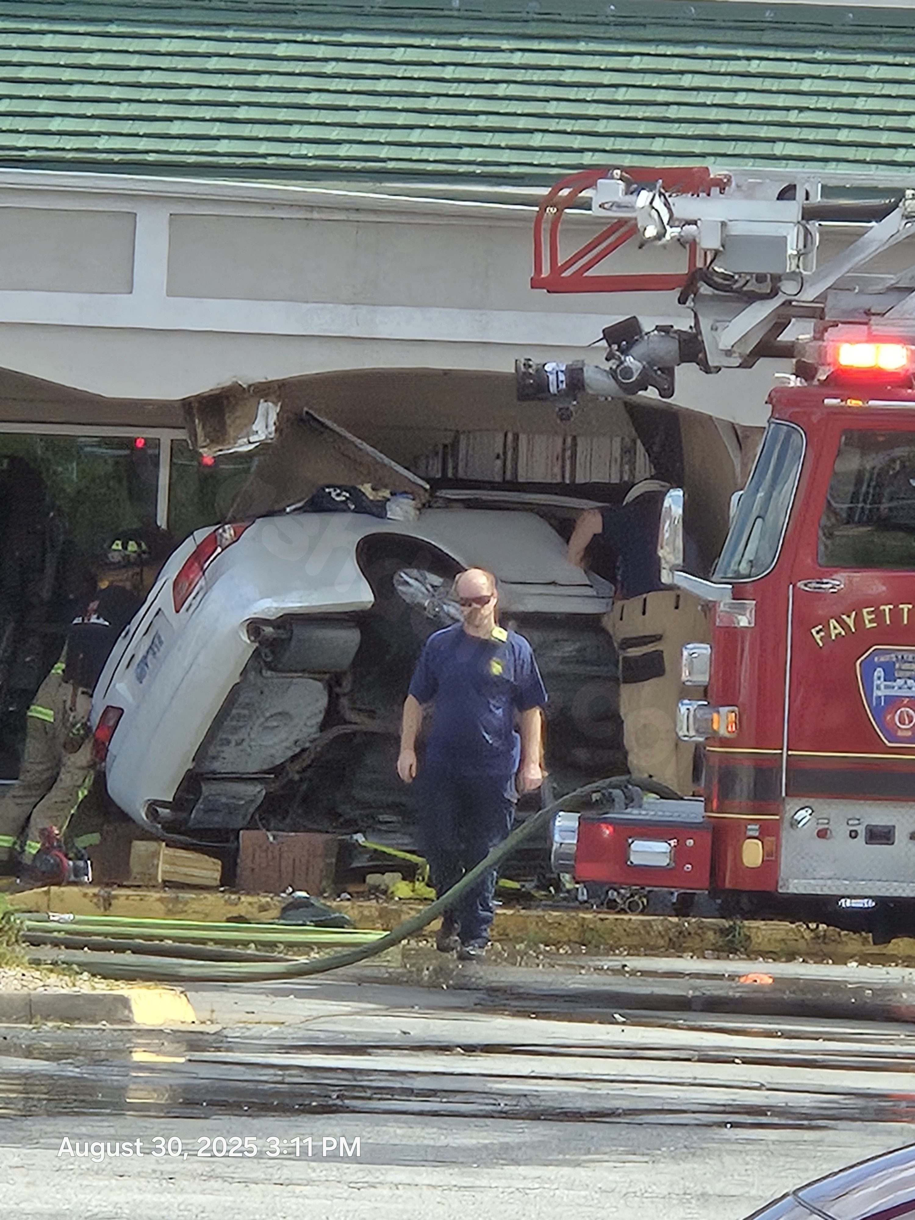 Vehicle collides with Fayetteville drugstore