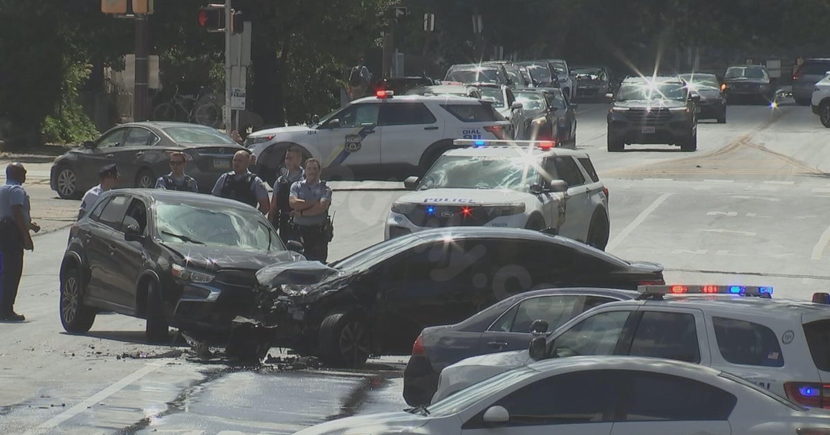 Four individuals transported to hospital after multiple-vehicle collision in West Philadelphia, according to authorities.