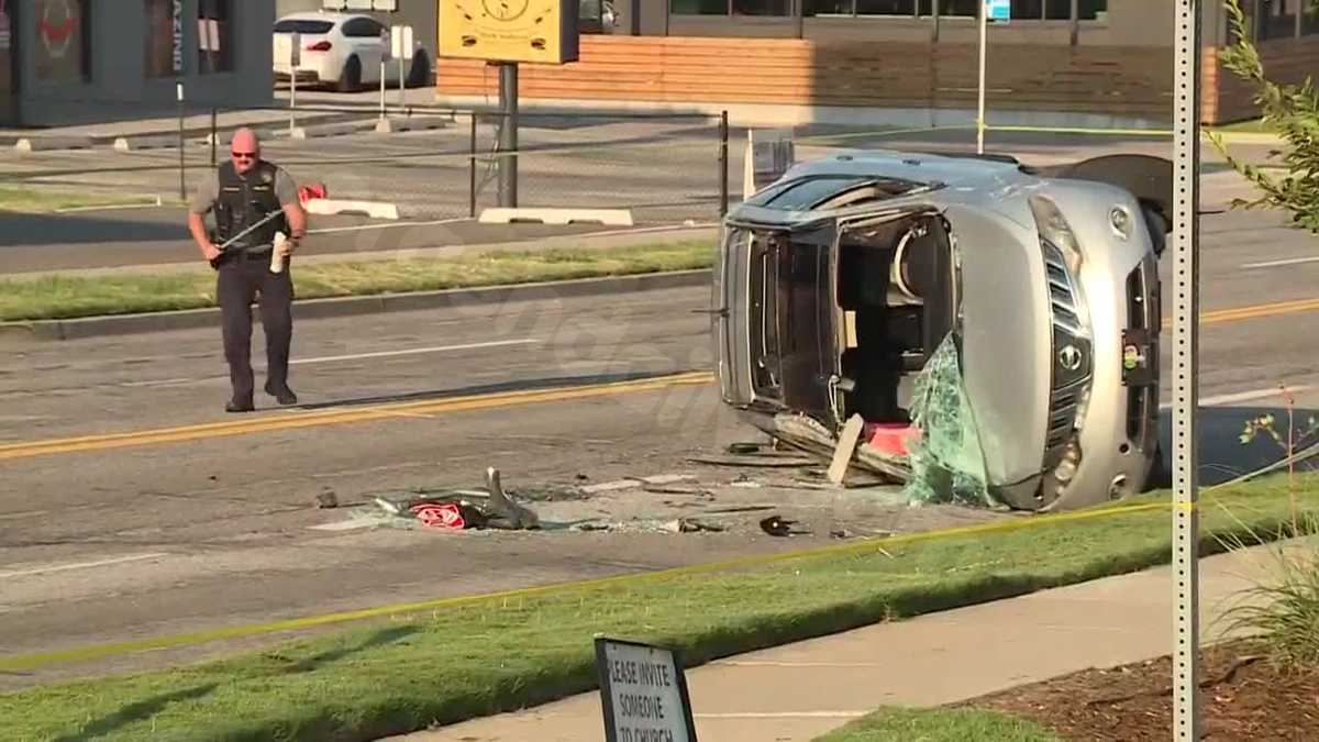Driver hospitalized after rollover accident in northeast OKC