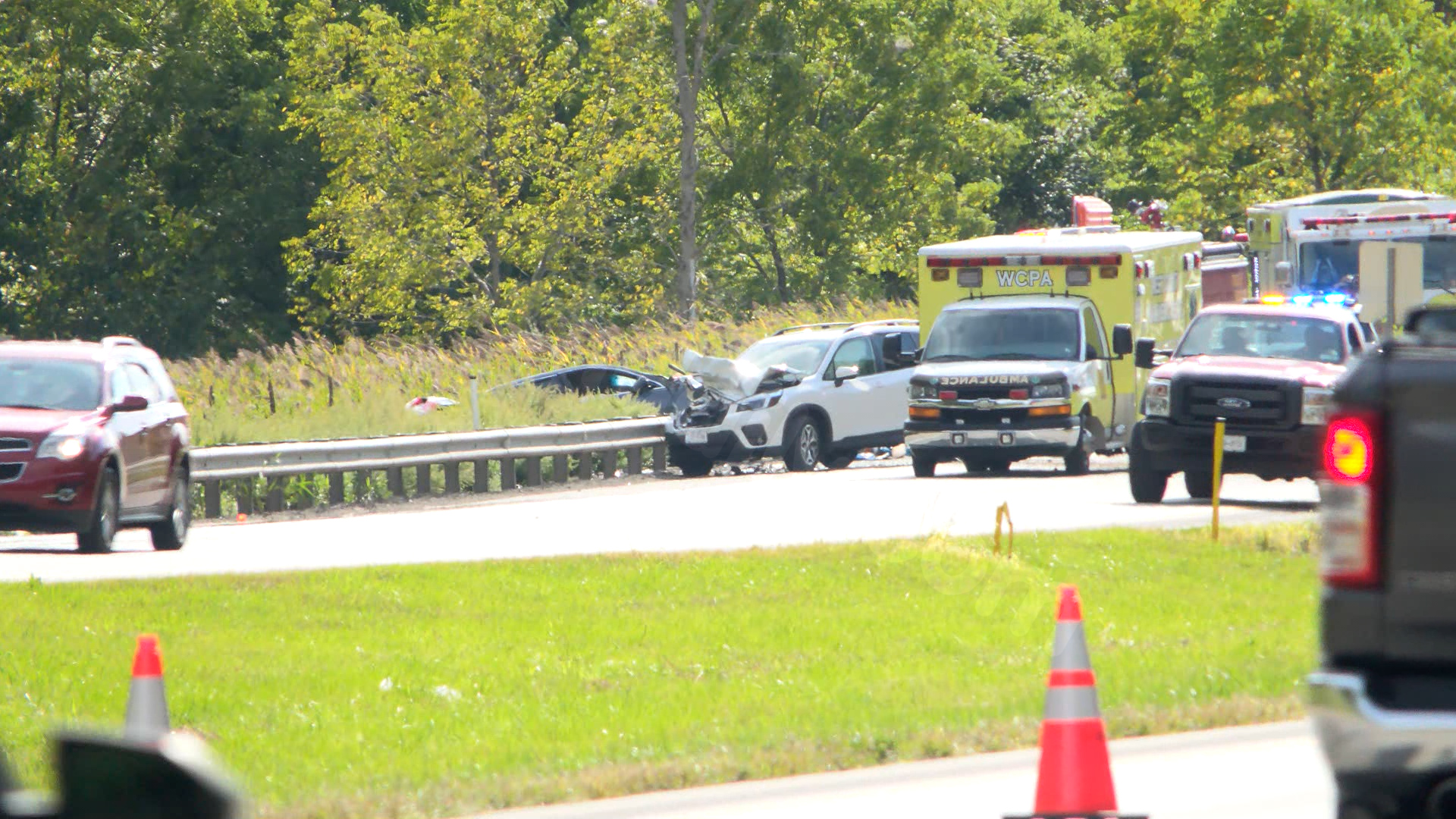 I-90 traffic disrupted due to car crash