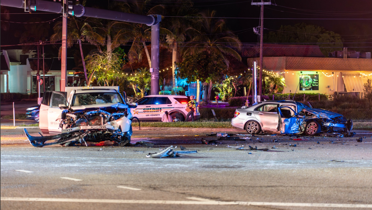 Three individuals hospitalized after car collision in Lee County on Sunday night
