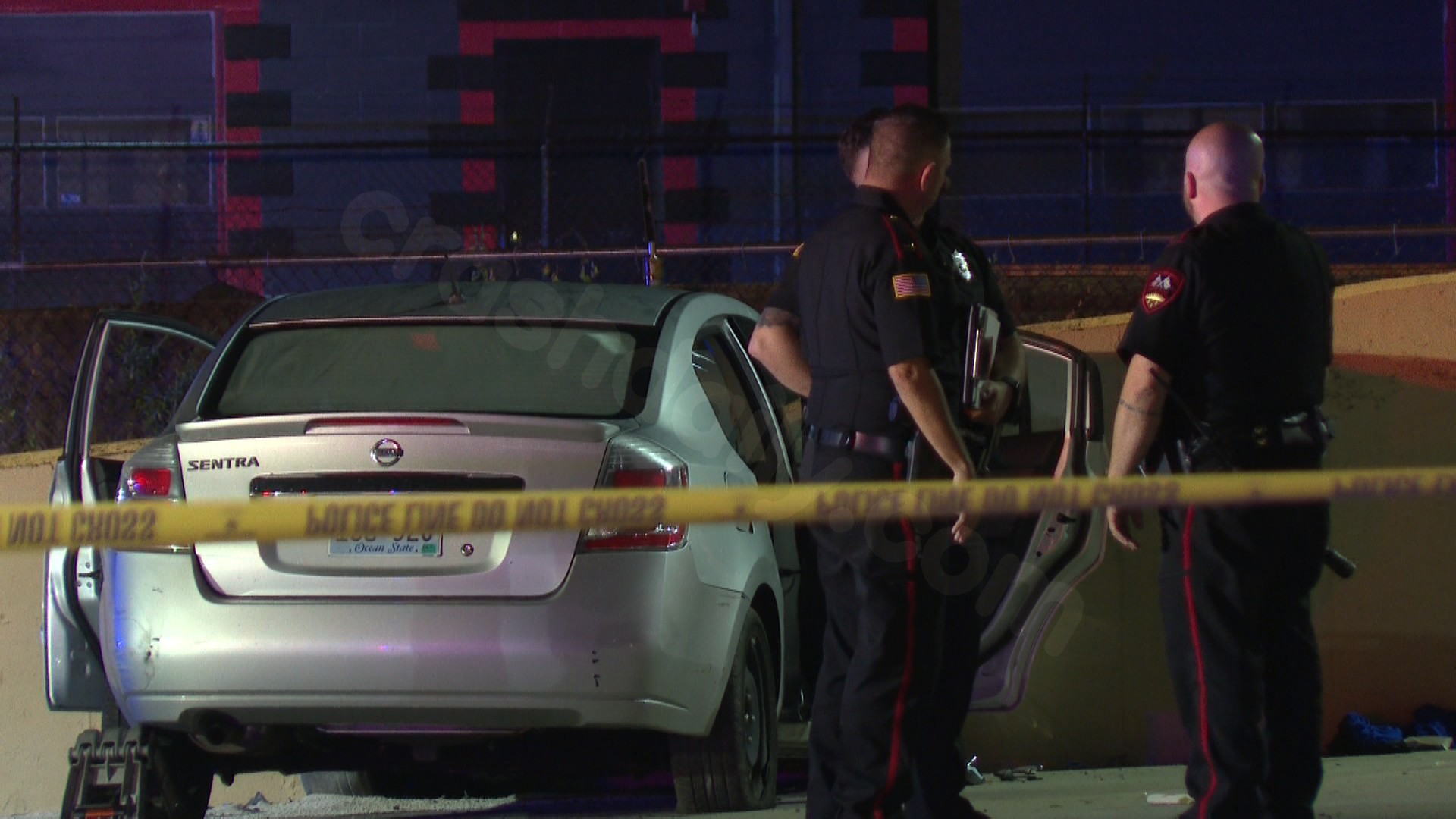 Vehicle collides with wall in West Warwick