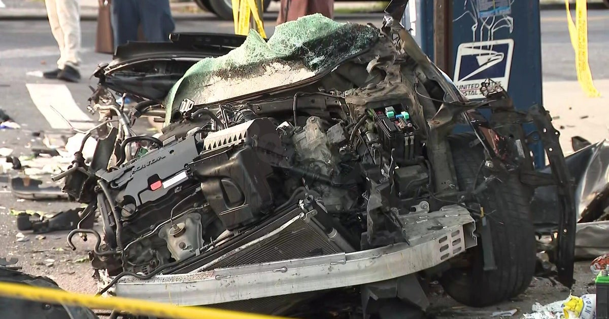 Brooklyn crash video: Car split in half