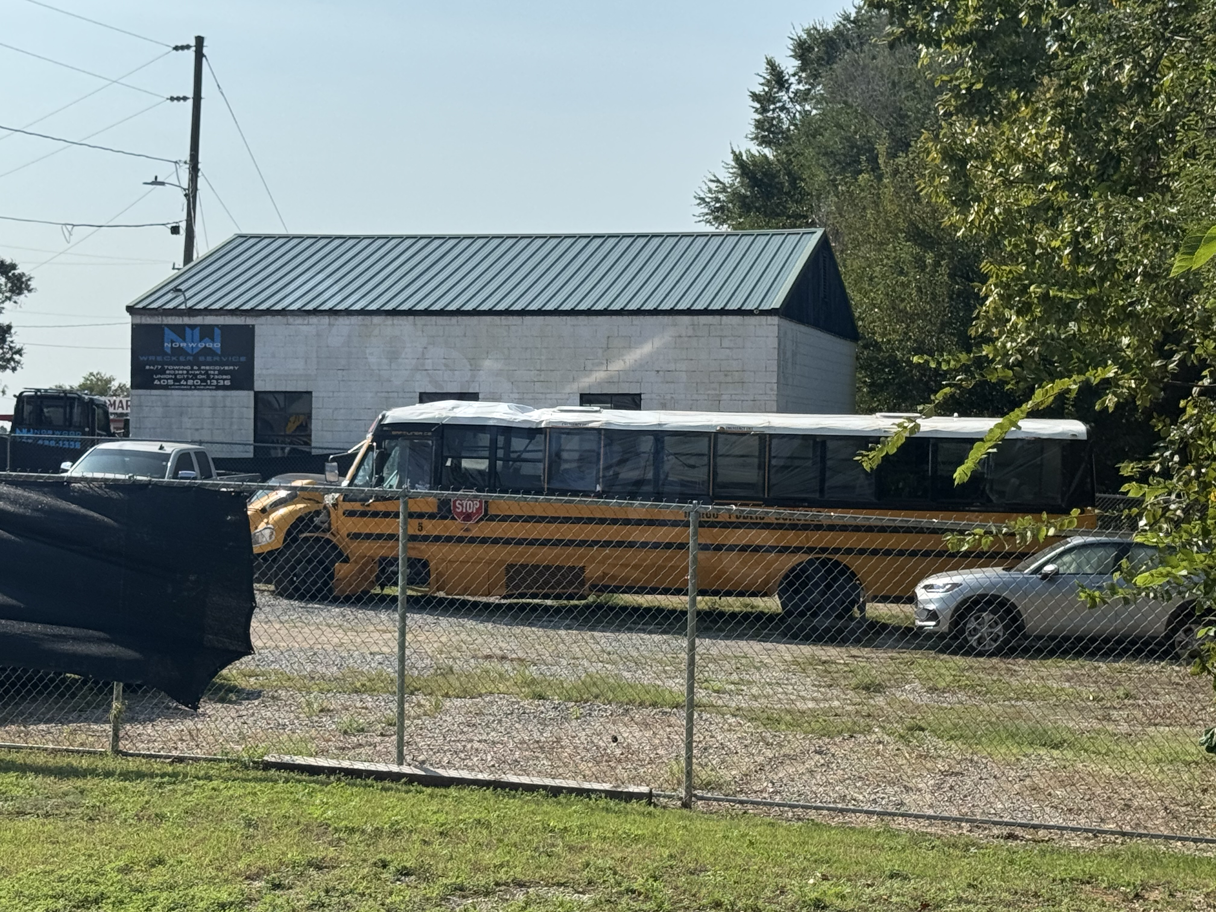 Minco school bus crash: 18 passengers on board