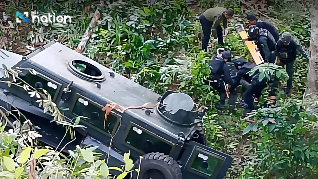 Troops injured in vehicle crash during pursuit of insurgents in Songkhla