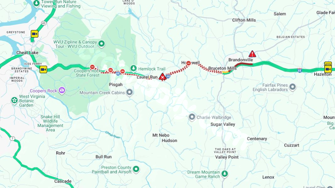 Closure of I-68 due to ‘mystery chemical spill’; drivers urged to seal windows