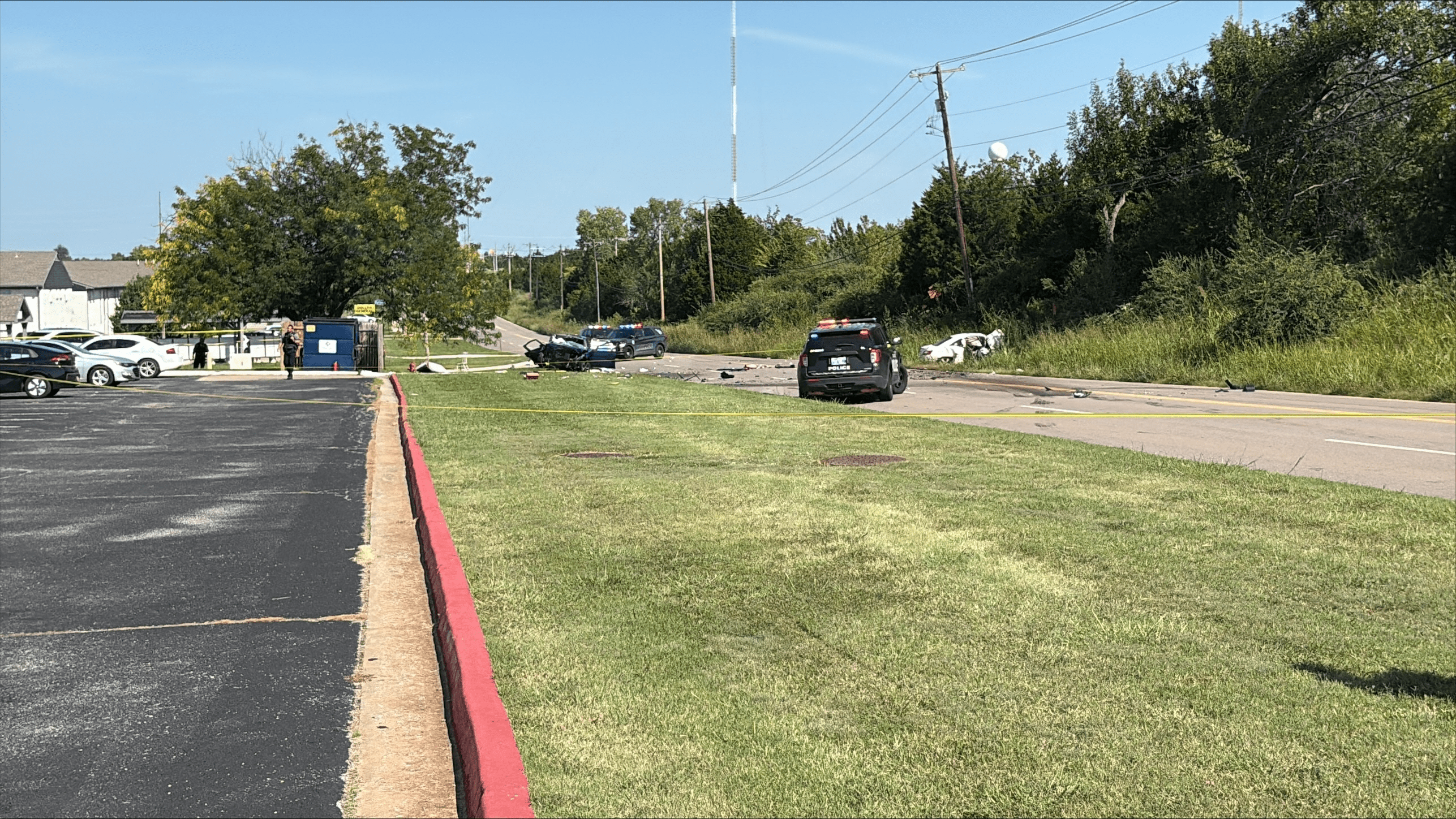 Emergency services deal with a multi-vehicle collision in NE OKC.