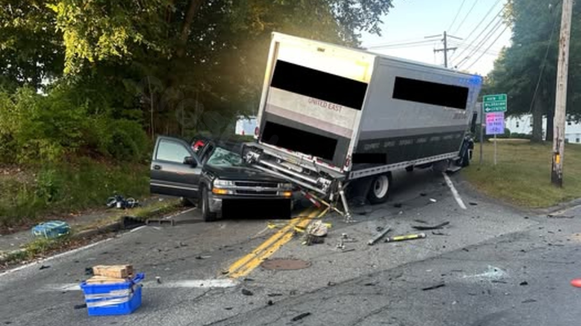 Intersection in Wilbraham crash injures three