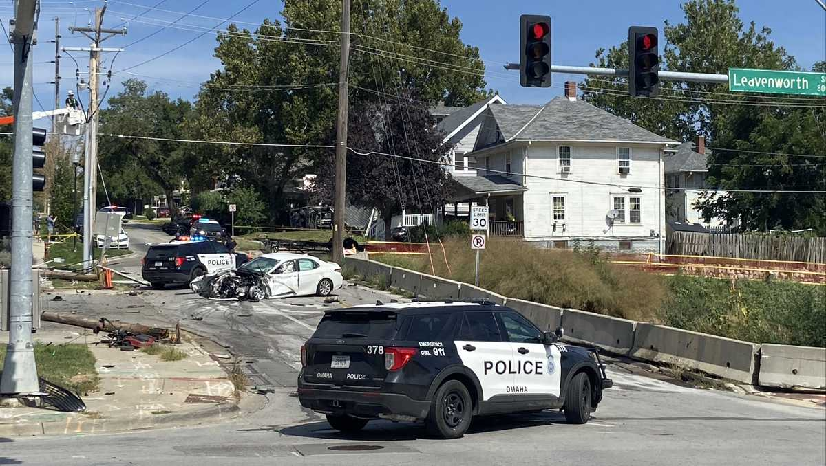 Police: Stolen truck causes multiple crashes and home damage in Omaha before hitting midtown residence