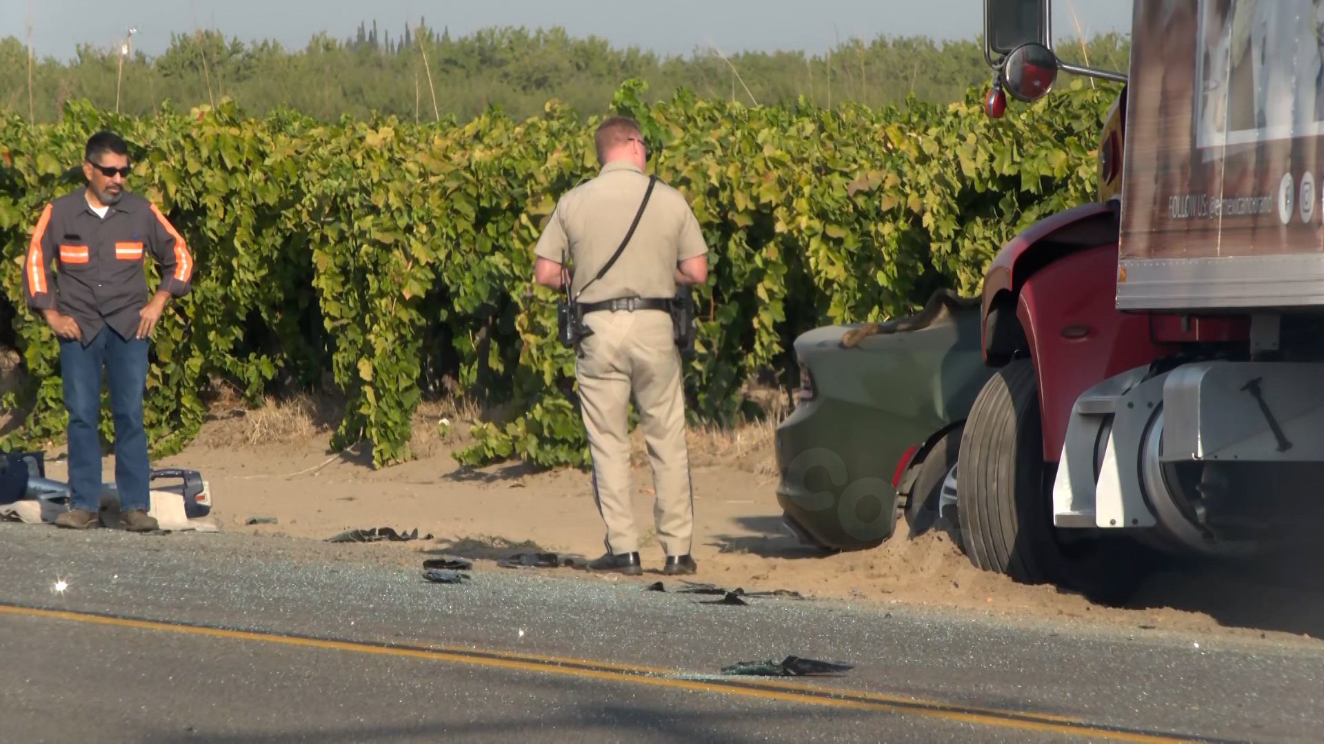 Fatal accident involving box truck near Kerman