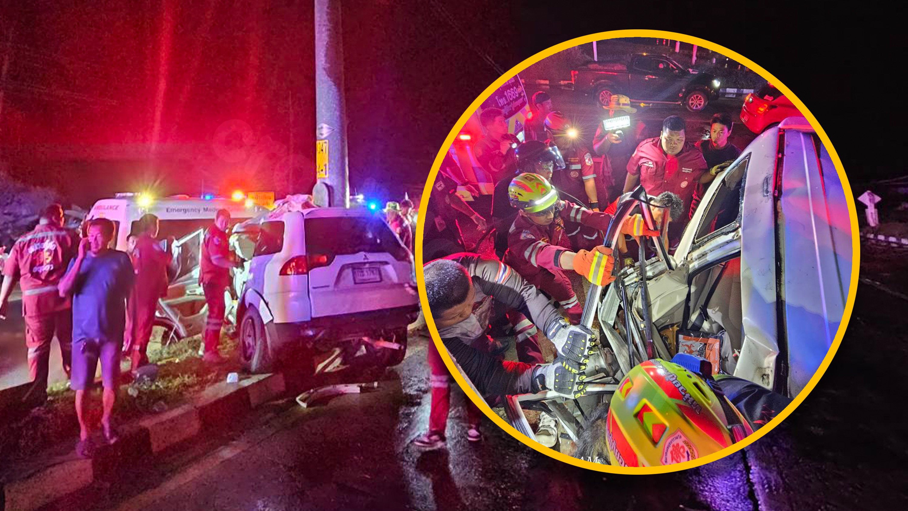 Thai nurse assists in accident rescue, discovers trapped driver is fatally injured boyfriend