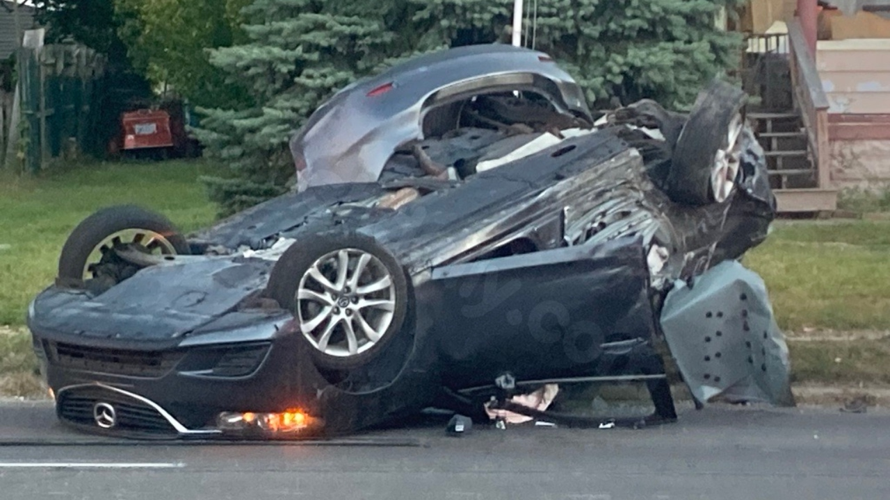 One person hospitalized after two-car rollover accident in Youngstown