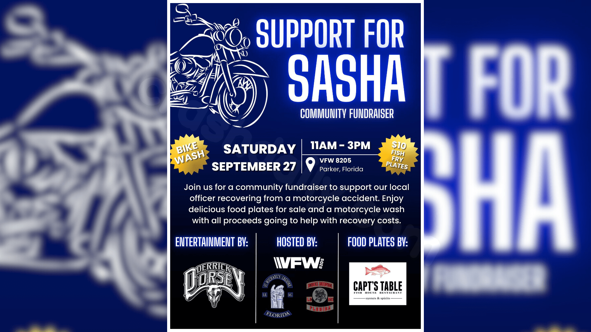 Fundraiser hosted by St. Michael’s Legione LEMC for officer injured in motorcycle crash