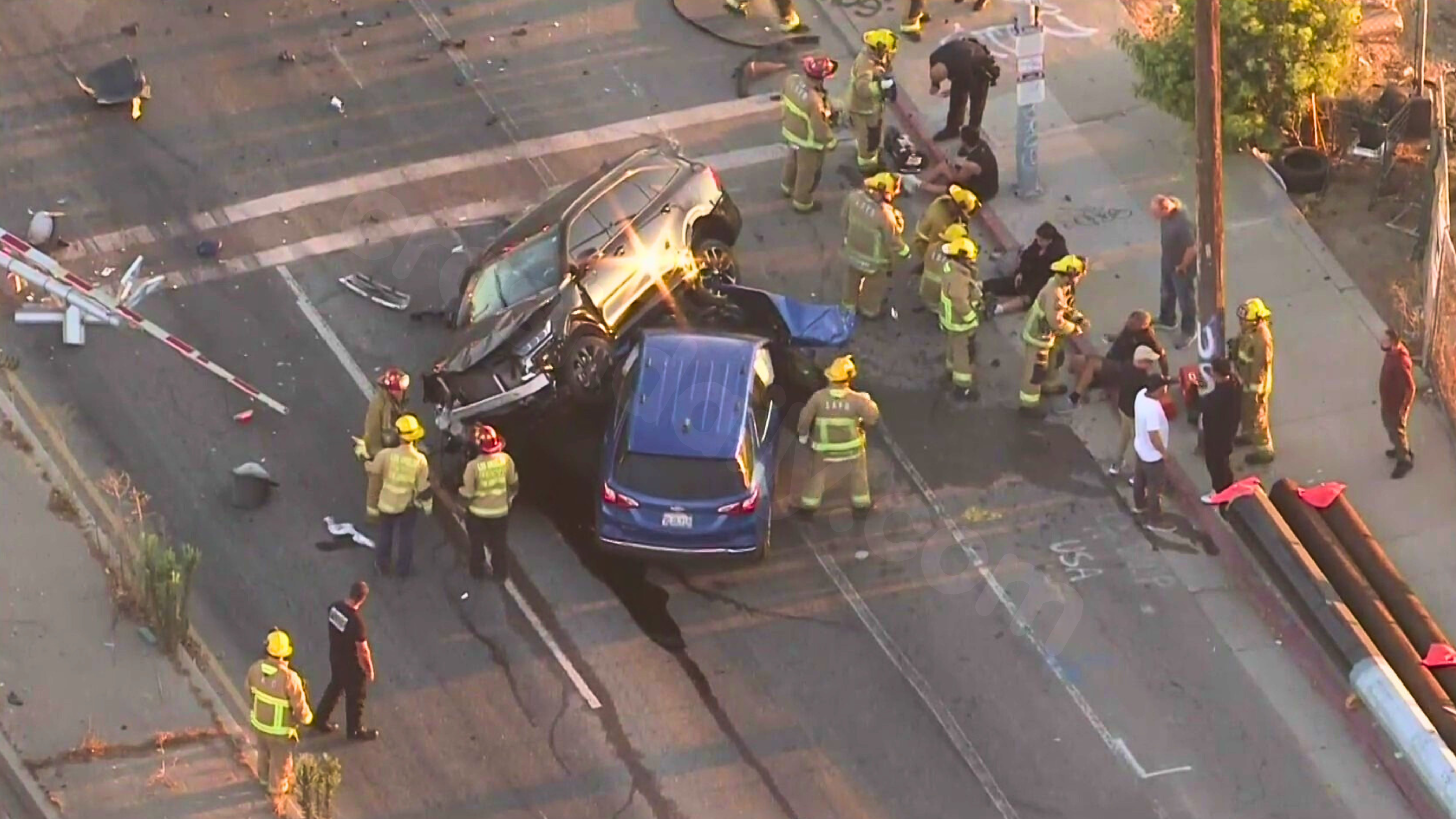 Metrolink train halted due to dramatic North Hollywood railroad crash