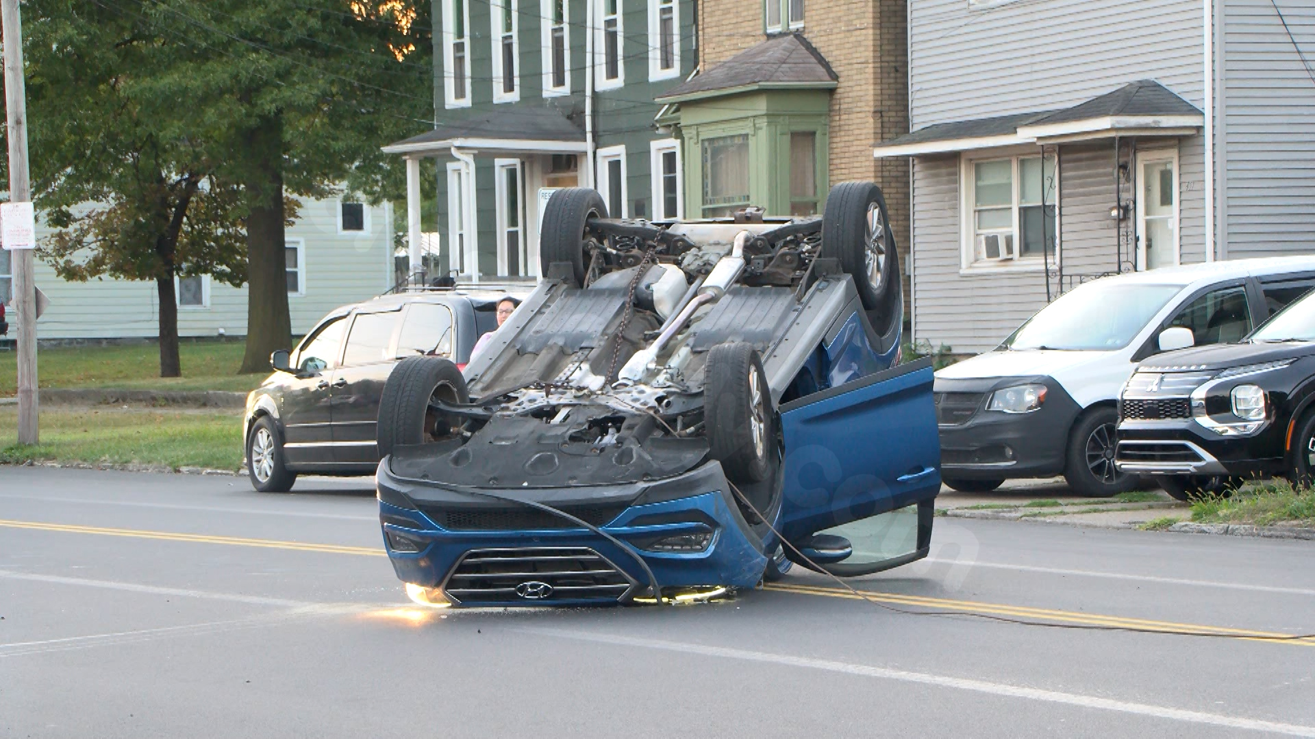 Police probe rollover crash in East Erie.
