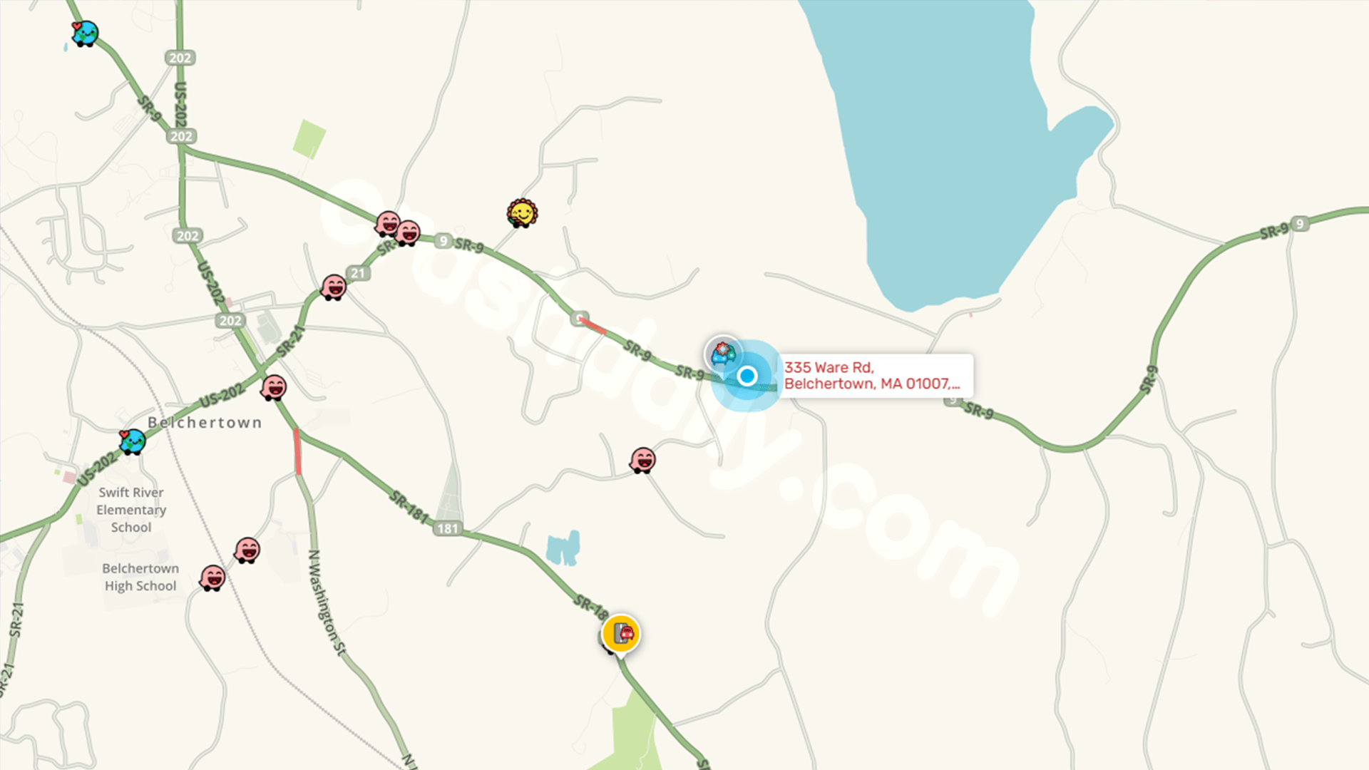 Section of Route 9 in Belchertown shut down after accident