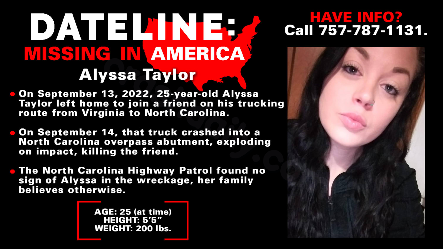 Virginia mom Alyssa Taylor disappeared in 2022 in North Carolina | Dateline