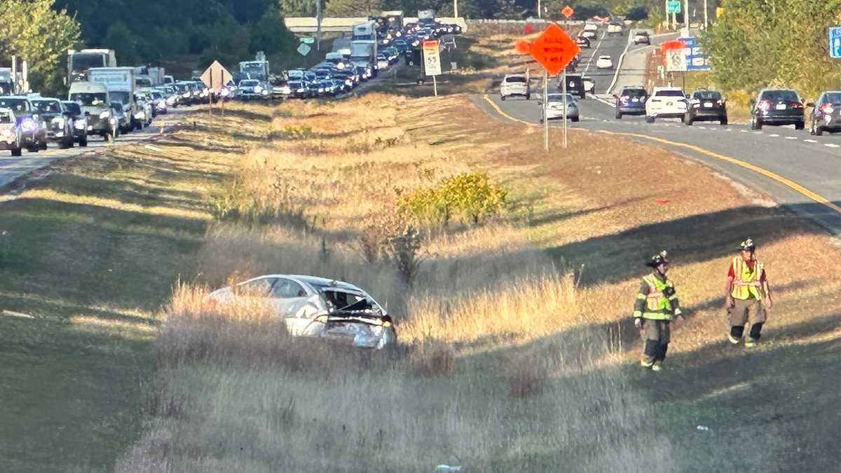 Evening rush hour sees heavy traffic on I-295 after multiple-car accident in Freeport