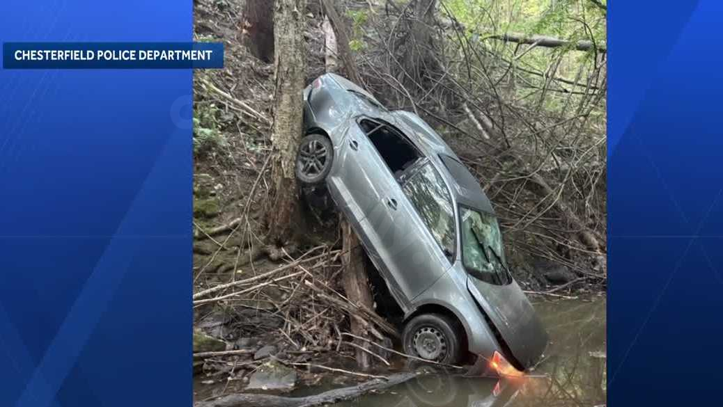 Vehicle accident in Chesterfield creek