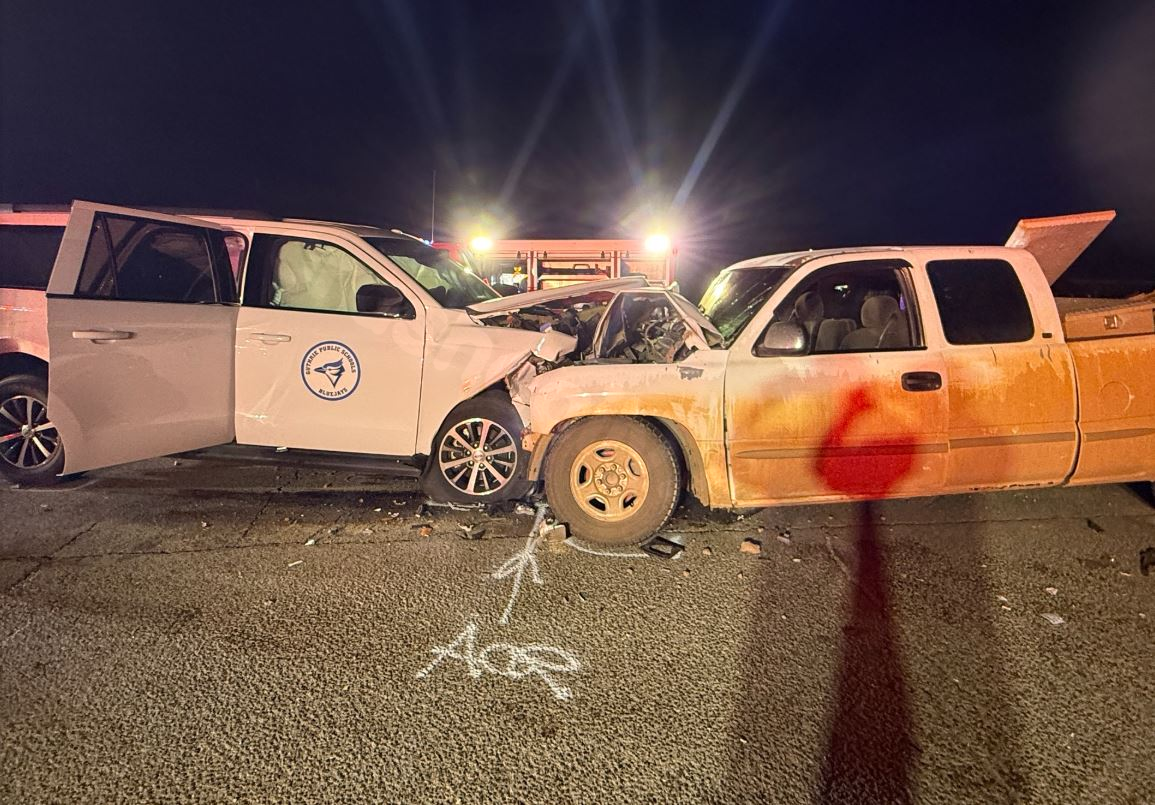 Four people injured in head-on crash involving Guthrie Schools vehicle