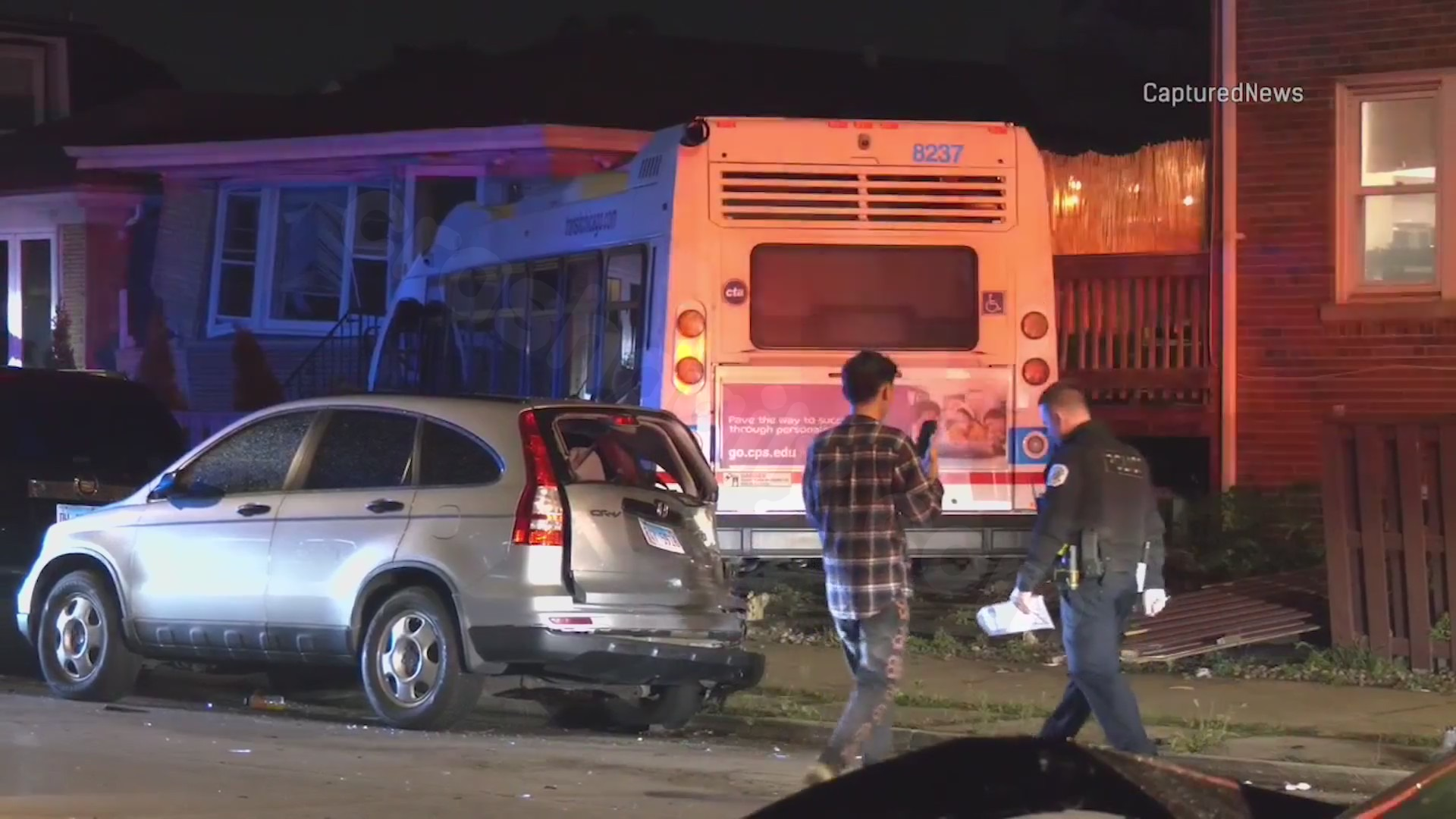 Hit-and-run driver causes CTA bus to crash into Jefferson Park building, police report