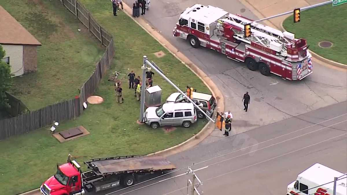 Multiple injuries in crash in northwest Oklahoma City.