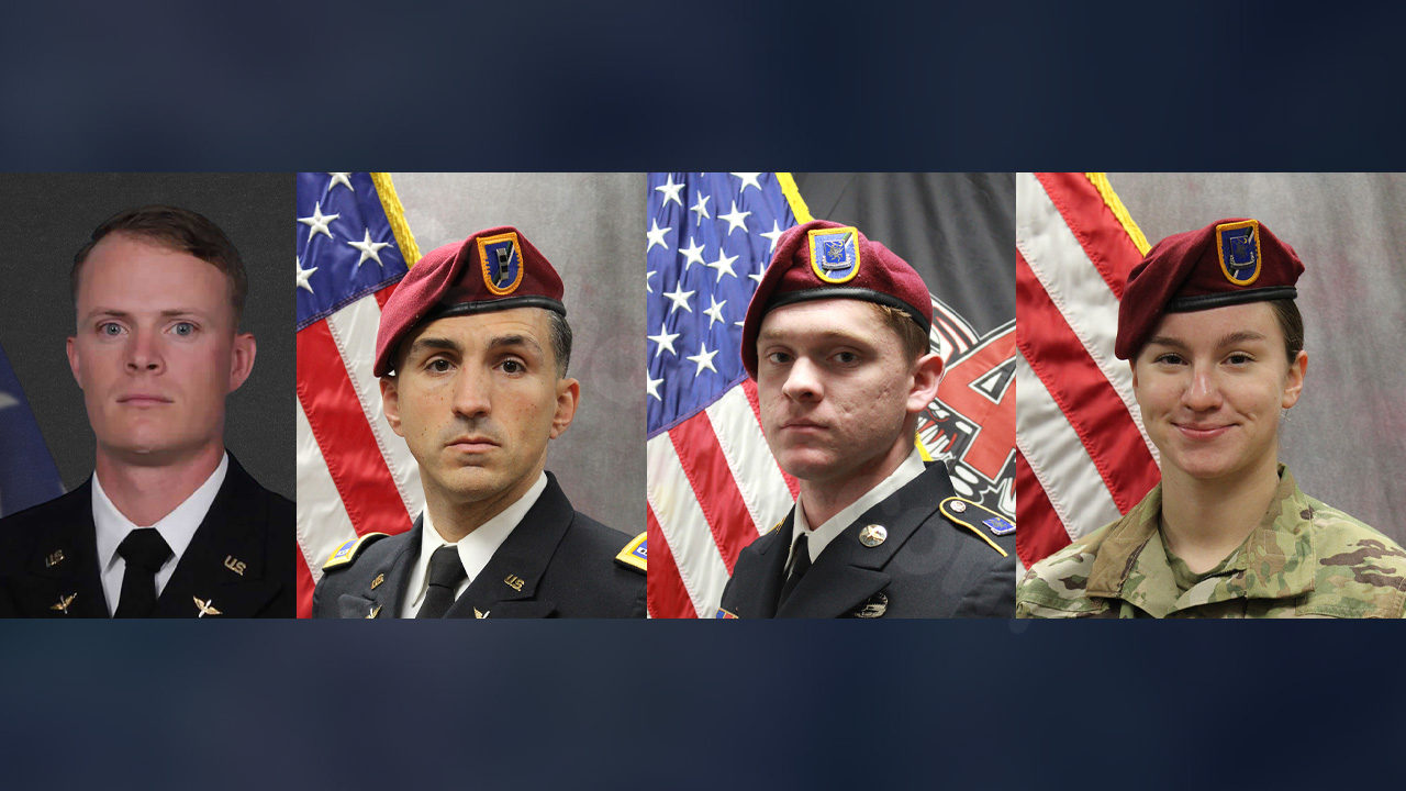 Identification of 4 soldiers killed in Washington helicopter crash near JBLM.