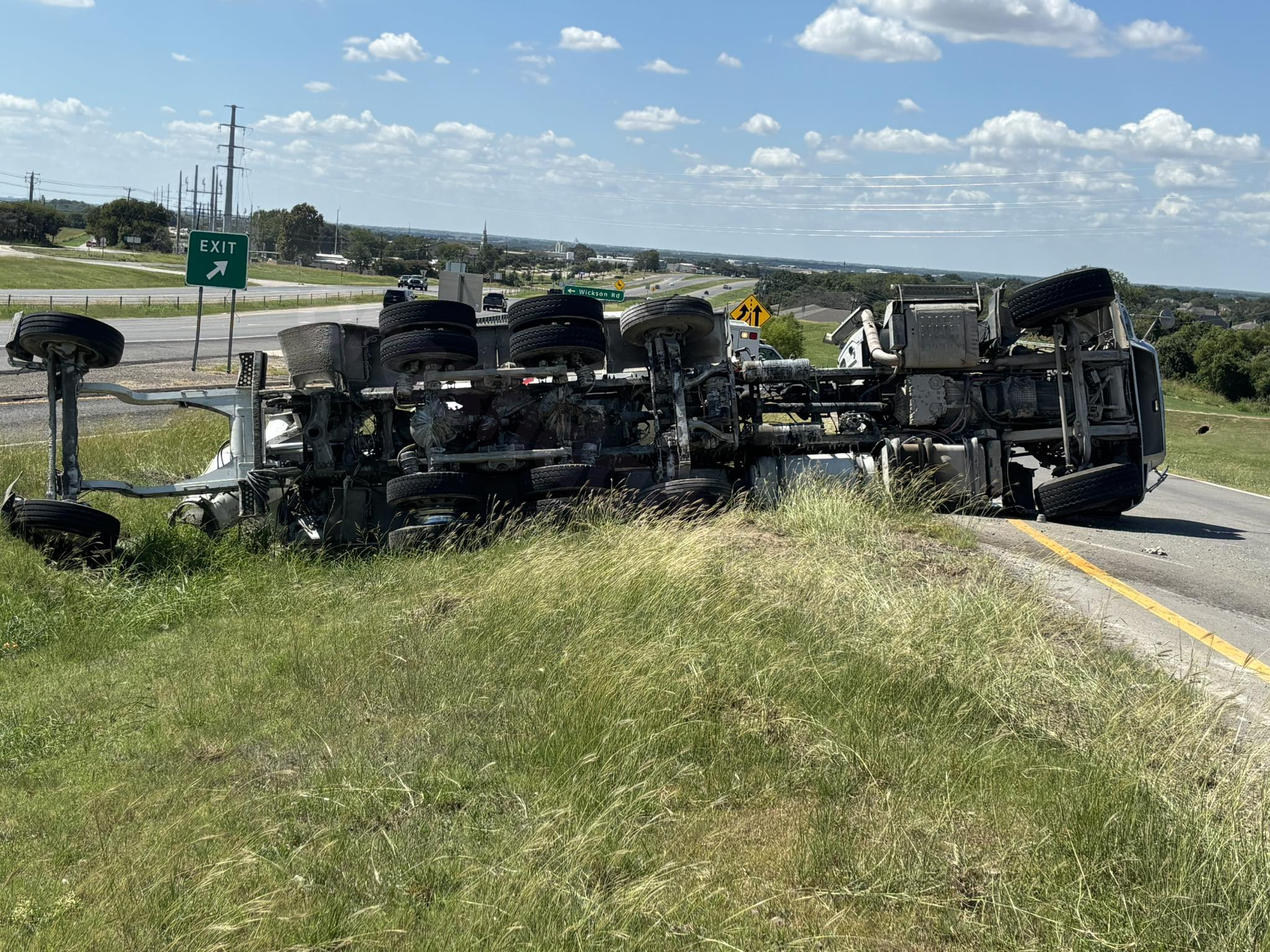 Traffic delays due to Woodway rollover incident