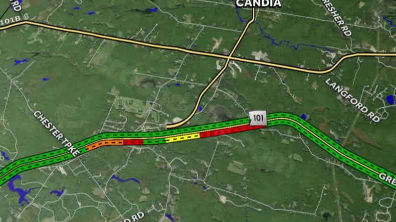 Accident closes part of Route 101 in Candia