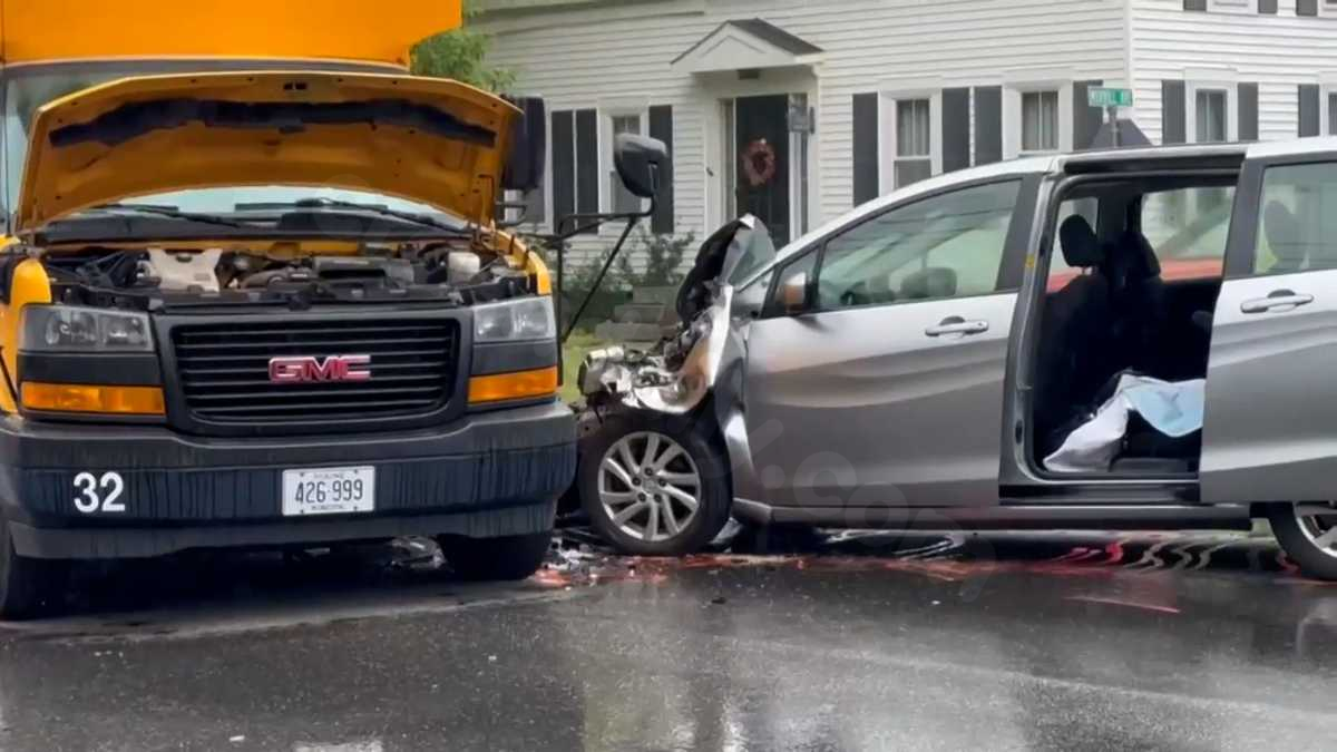 School bus crash near Gorham High School sends drivers to hospital