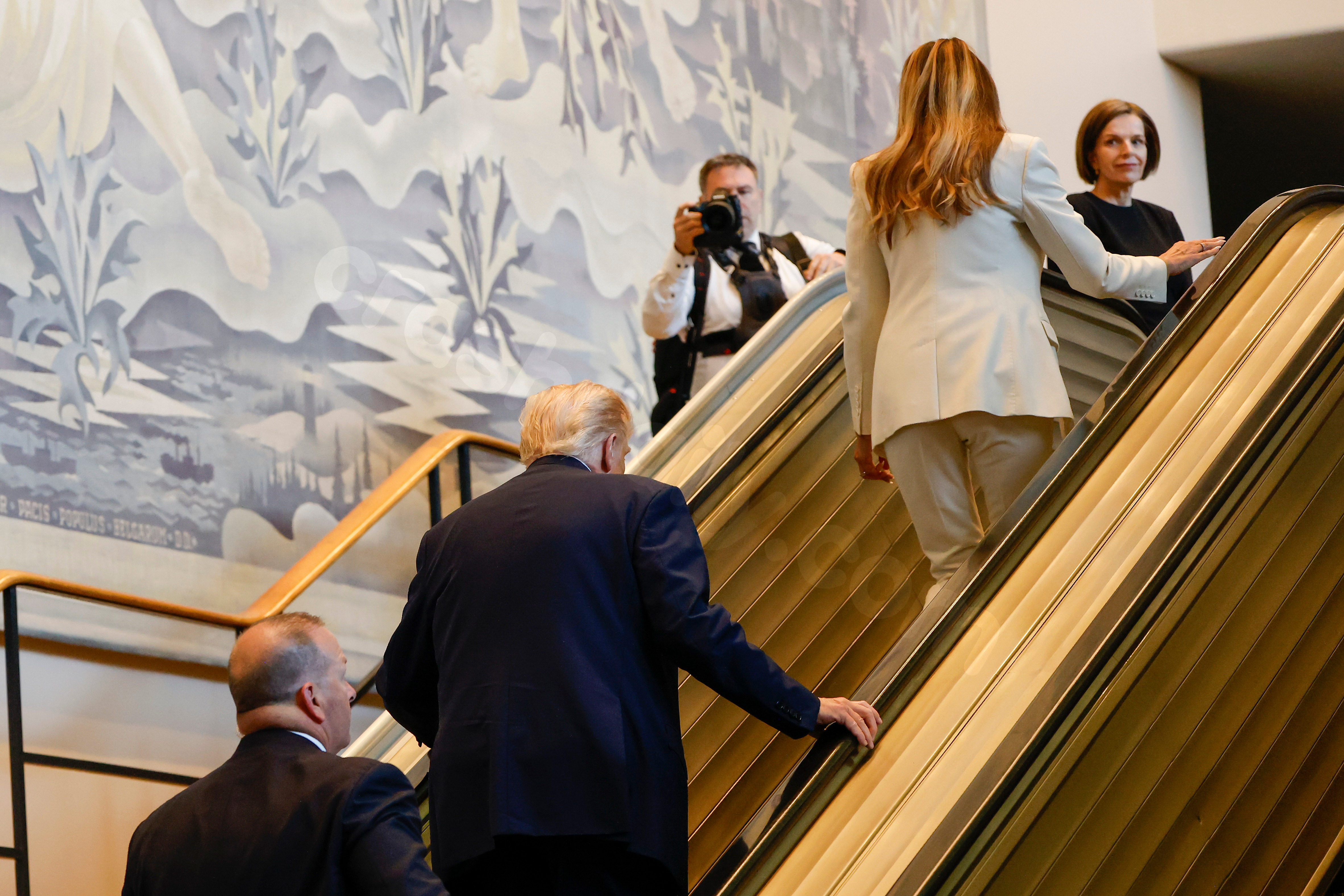 UN spokesperson says Trump escalator mishap was unintentional