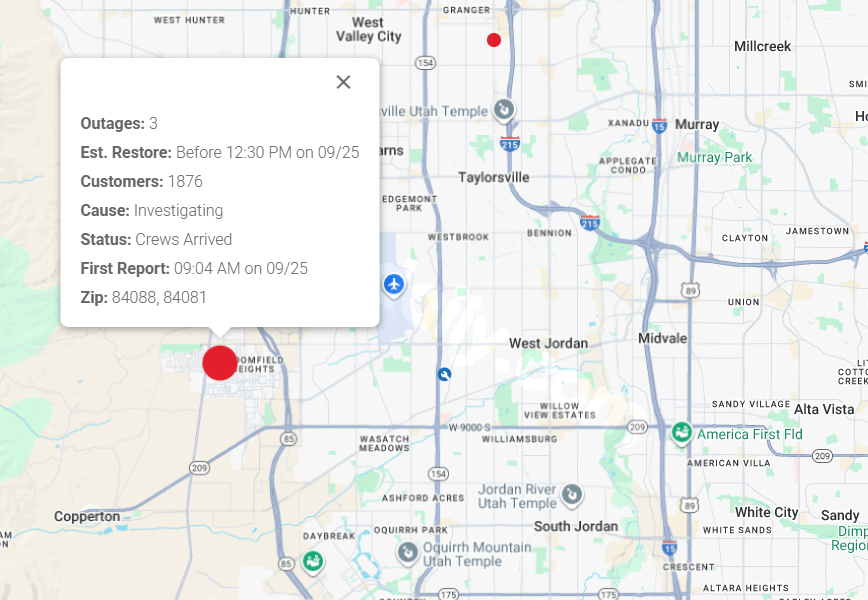 Construction incident leaves over 1,800 customers powerless