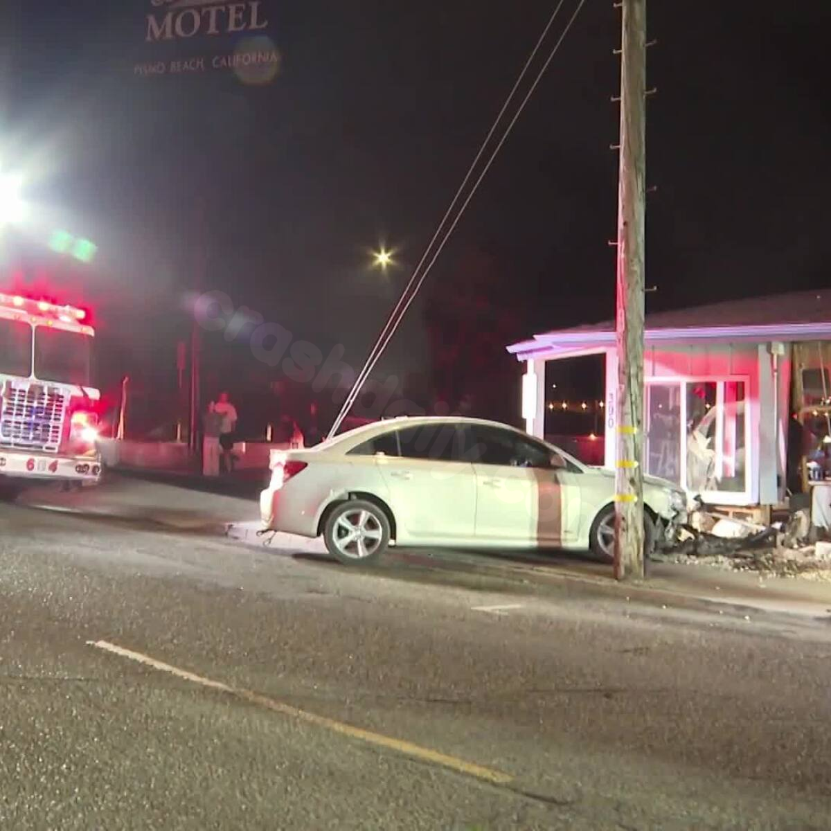 Three injured in Pismo Beach motel collision
