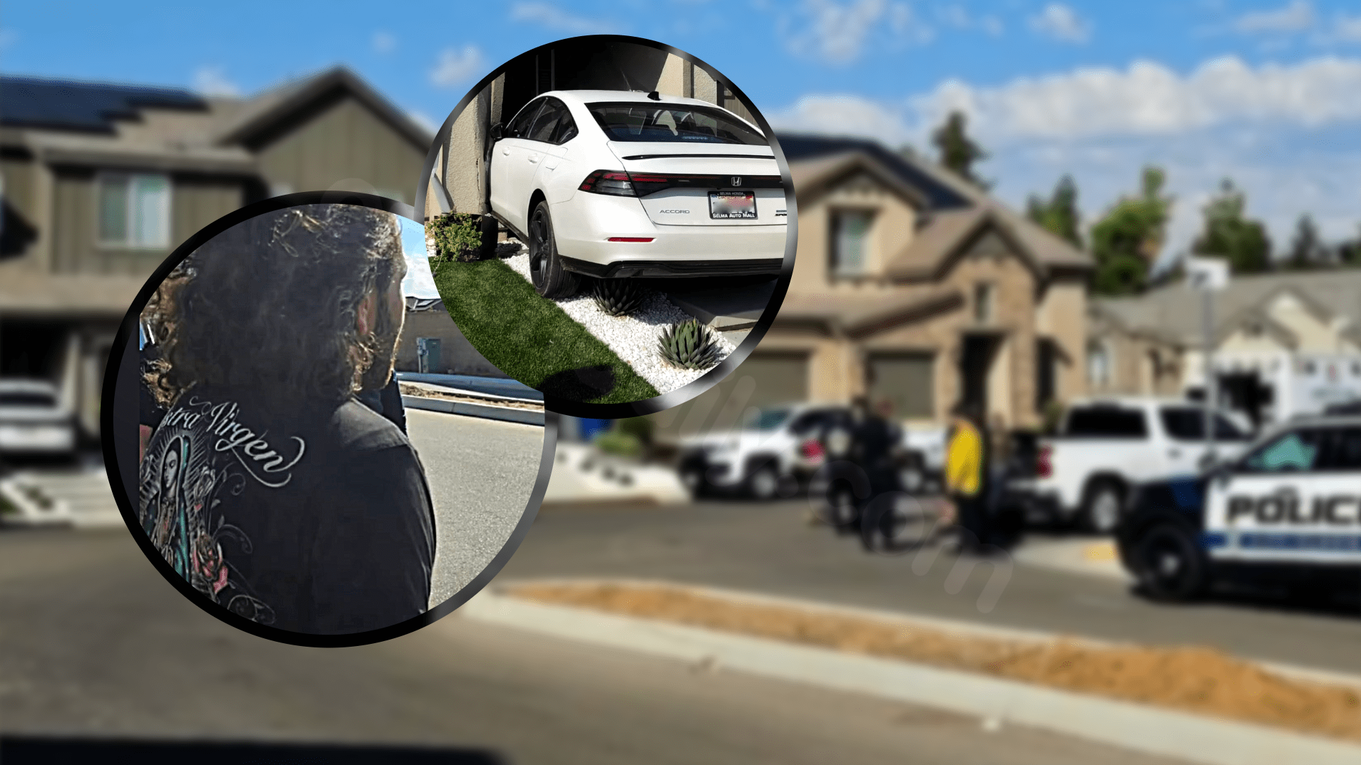 Empty car crashes into Clovis residence following suspect’s 'brave getaway,' according to CHP