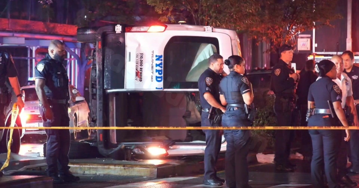 NYPD van flips over, injuring several officers in East Harlem accident