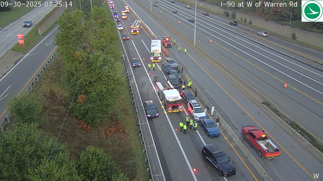Major traffic delays on I-90 due to 11-vehicle collision