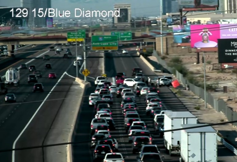 Fatal pileup closes parts of I-15 near Blue Diamond Rd.