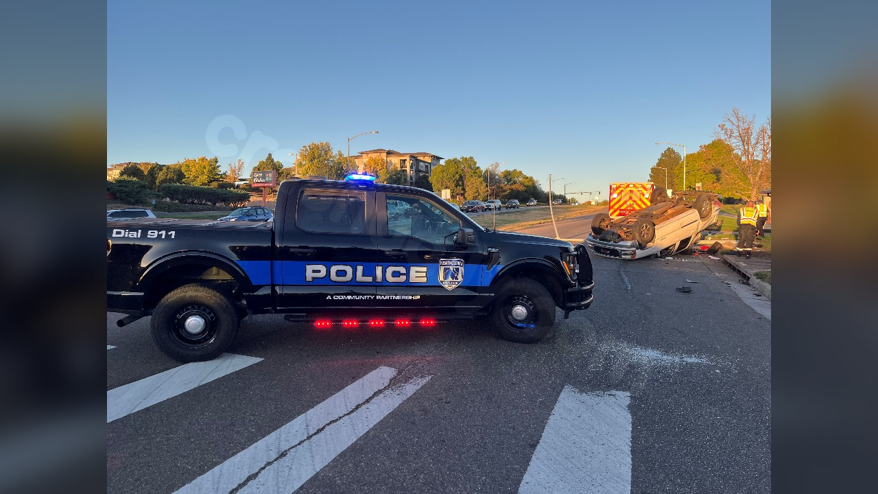 Closure of 104th Avenue at Irma Dr. in Northglenn due to rollover crash.