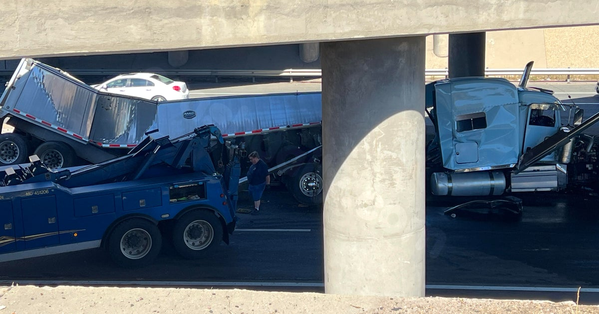 Semi loses control on I-70 near Denver, falls onto 6th Avenue